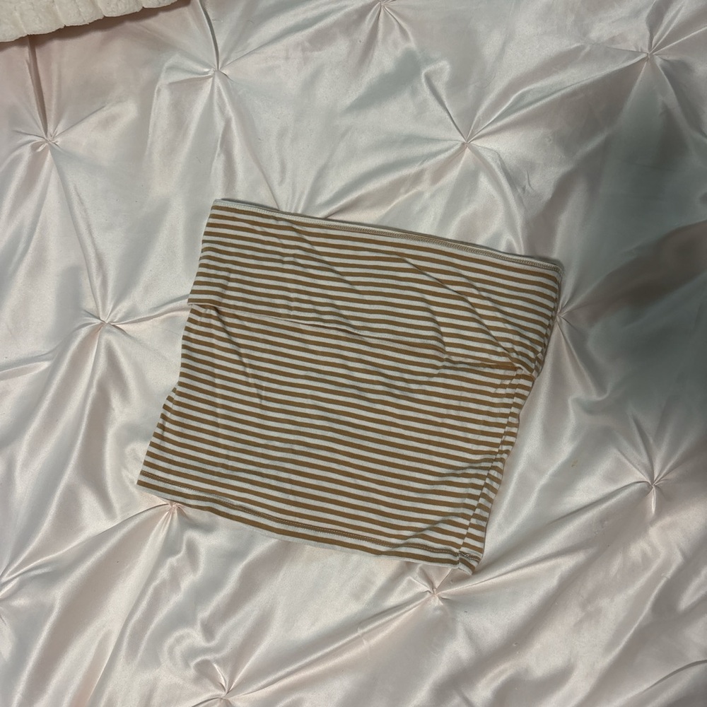 Striped Brown and White Fabric